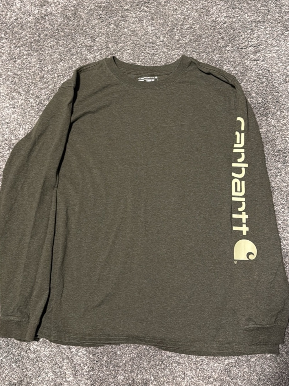 Carhartt Men's Long Sleeve Logo Tee - Olive XL